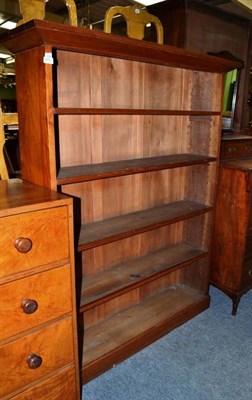 Lot 673 - A Late 19th Century Walnut Open Bookcase, with four adjustable shelves, 126cm wide