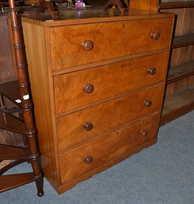 Lot 674 - A Late 19th Century Cedar Wood Four Drawer Straight Front Chest, 91cm wide