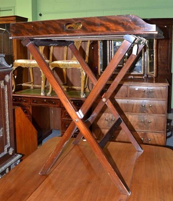 Lot 691 - A Mahogany Butler's Tray on Stand, height 85cm