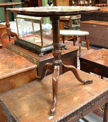 Lot 698 - A Mahogany Pie Crust Tripod Table, 67cm wide