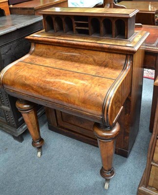 Lot 700 - A Victorian Walnut Piano Davenport, retailed by Chas Cadby of London