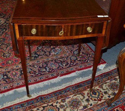 Lot 717 - A Regency Mahogany and Rosewood Crossbanded Serpentine Front Pembroke Table, height 73cm