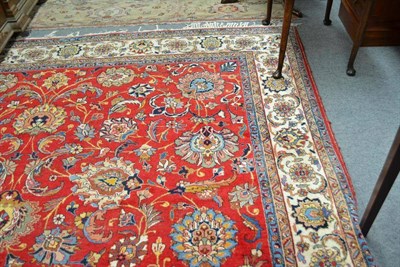 Lot 719 - Tabriz Carpet Persian Azerbaijan The crimson field with an allover design of large palmettes...