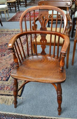 Lot 744 - A 19th Century Yew and Elm Windsor Chair, 49cm wide