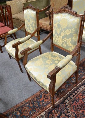 Lot 756 - A Pair of Late 19th Century French Fauteuils, 59cm wide (upholstered to match lot 755)