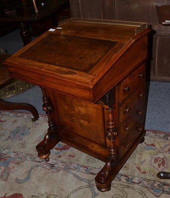 Lot 762 - A Victorian Walnut Davenport, 53cm wide