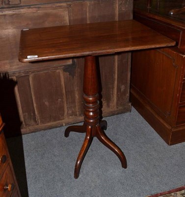 Lot 765 - A Mahogany Side Table, with baluster column and rectangular top, 66cm wide