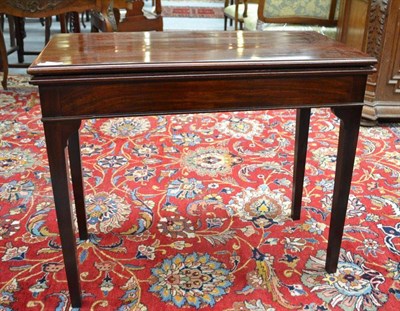 Lot 767 - A George III Style Mahogany Foldover Tea Table, 86cm wide (repolished)