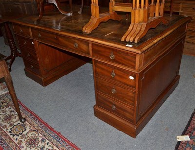 Lot 768 - A Late 19th Century Mahogany Pedestal Desk, 167cm wide