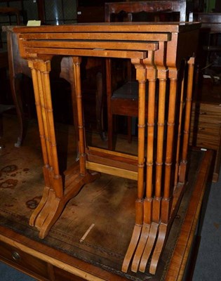 Lot 769 - A Set of Four Edwardian Satinwood Nesting Tables, of rectangular form, the largest 50cm wide