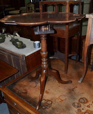 Lot 770 - A Mahogany Pie Crust Shape Tripod Table, 62cm wide