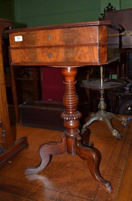 Lot 780 - A Victorian Mahogany Sewing Box, 75cm high