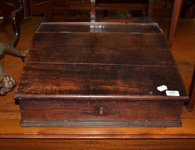 Lot 797 - A Late George III Mahogany Writing Slope, 52cm wide