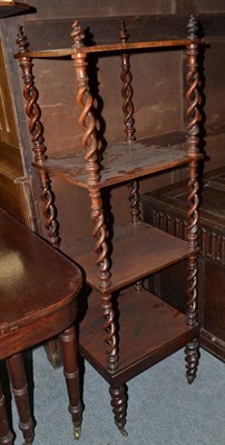 Lot 802 - A 19th Century Rosewood Whatnot with spiral turned supports, height 135cm