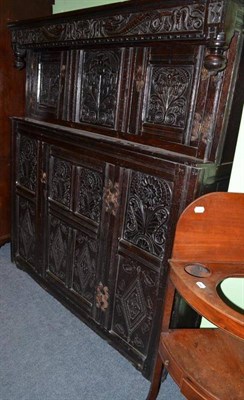 Lot 816 - A 17th Century Oak Court Cupboard, 137cm wide   Ex. Renishaw Hall