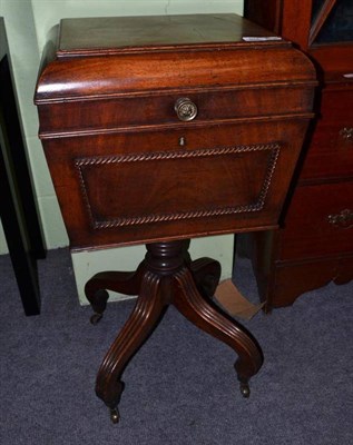 Lot 824 - A Regency Mahogany Cellaret, possibly Irish, 2nd quarter 19th century, the canted tapering body and