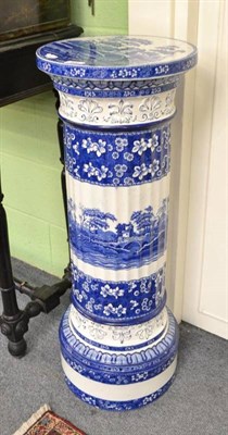 Lot 828 - A Rare Copeland Spode Blue and White Tower Pattern Pedestal, 91cm