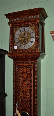 Lot 842 - A Marquetry Eight Day Longcase Clock, signed Ric Spittle, London, circa 1700, flat top...