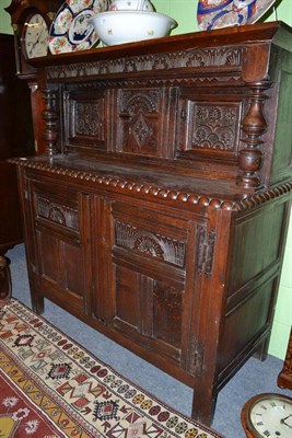 Lot 844 - A 17th Century Oak Court Cupboard, 150cm wide   Ex. Renishaw Hall