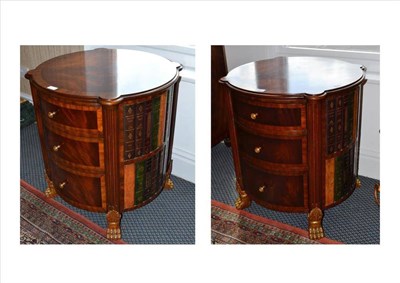 Lot 872 - A Pair of Maitland-Smith Reproduction Three Drawer Chests, height 66cm