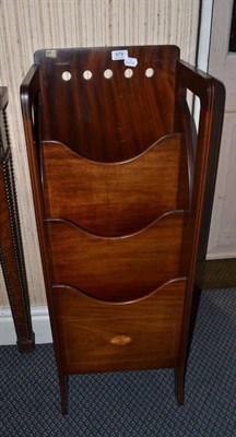 Lot 879 - An Edwardian Mahogany Magazine Stand, height 100cm