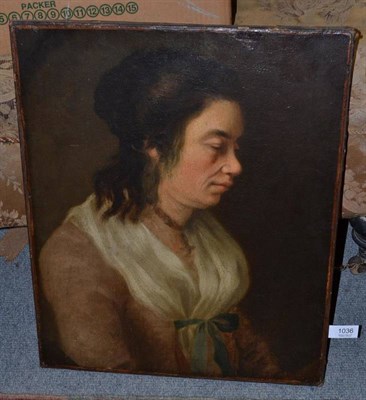 Lot 1036 - Continental School (18th century) Portrait of a lady, half length, wearing period costume Oil...