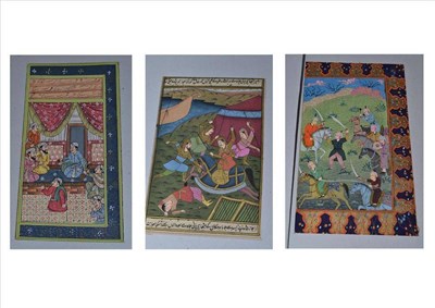 Lot 1057 - A Collection of Twenty-Three Indian Miniature/Gouache Studies, various subjects, some with...