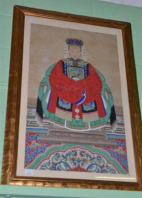 Lot 1058 - An 19th Century Chinese Watercolour of an Empress