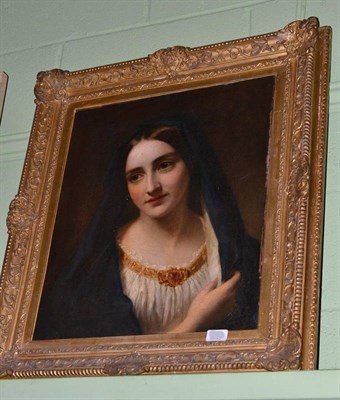 Lot 1061 - Attributed to Frederick Rolley (mid 19th century) ";A Madonna";  Signed and inscribed ";Portrait of