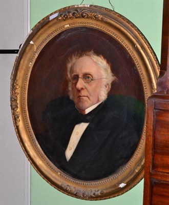 Lot 1080 - Mary Klockman (19th century)  Portrait of Theodor Klockman, said to be painted by his daughter Mary