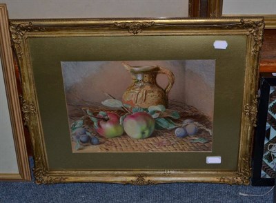 Lot 1107 - Mary Elizabeth Duffield (1819-1914)  Still life of apples and plums  Signed, watercolour, 26cm...