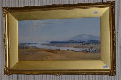 Lot 1116 - Edward Tucker Snr. (c.1825 - c.1909)  A Lakeland landscape with sheep grazing beside a river...