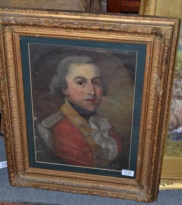 Lot 1133 - English School (18th/19th century)  A head and shoulders portrait of a gentleman wearing a powdered