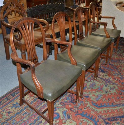 Lot 1213 - A Set of Four Arch-Backed Dining Chairs