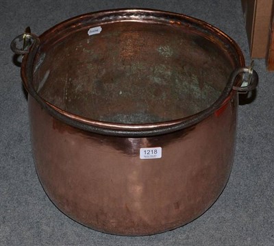 Lot 1218 - A Copper Pot, diameter 42 cm