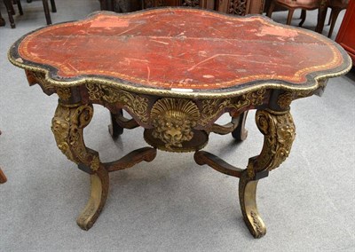 Lot 1229 - A 19th Century Louis XV Style red Tortoiseshell and Brass Inlaid Boulle Style Centre Table,...