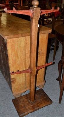 Lot 1232 - An Early 19th Century Four-Branch Oak and Metal Fire Bucket Stand, height 120cm