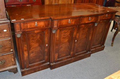 Lot 1238 - A George III Style Mahogany Breakfront Sideboard, 184cm wide