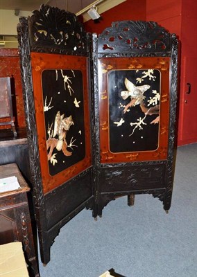 Lot 1246 - A Late 19th/Early 20th Century Japanese Shybayama Screen, height 181cm