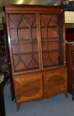 Lot 1273 - An Early 19th Century Bookcase Cabinet, in need of restoration, 132cm wide