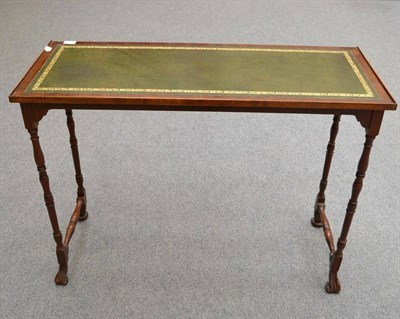 Lot 1279 - A Mahogany Side Table, with leather top, 98cm wide