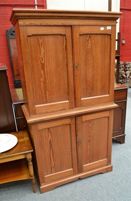 Lot 1289 - A 19th Century Pitch Pine Kitchen Cupboard, 83cm wide