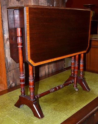 Lot 1290 - An Edwardian Satinwood Banded Sutherland Table, 60cm wide