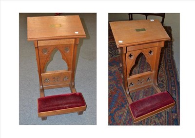 Lot 1297 - Two Church Lecturns, brass plaques engraved 'In Loving Memory of Emily Thistlethwaite All Saint Day