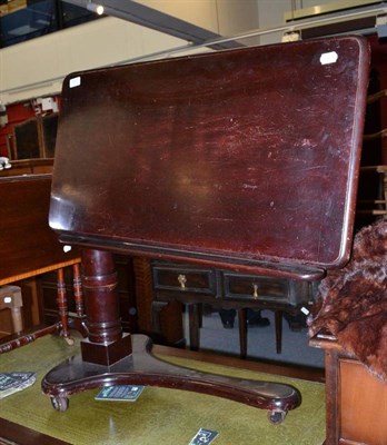 Lot 1301 - A Mahogany Adjustable Bed Table, 80cm wide