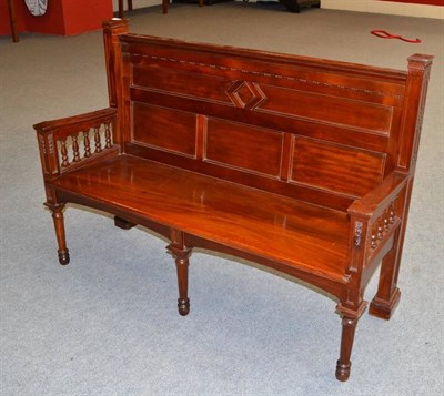 Lot 1310 - An Irish Mahogany Settle, 134cm wide