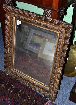 Lot 1327 - An 18th Century Carved Gilt and Gesso Wall Mirror, height 69cm