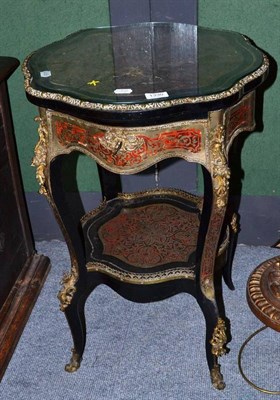 Lot 1330 - A Late 19th Century Tortoiseshell and Brass Inlaid Two-Tier Occasional Table, height 74cm