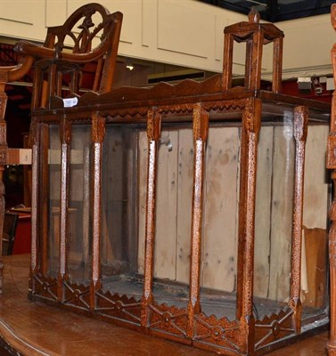 Lot 1341 - A 19th Century Stained Pine Naive Display Cabinet, 77cm wide