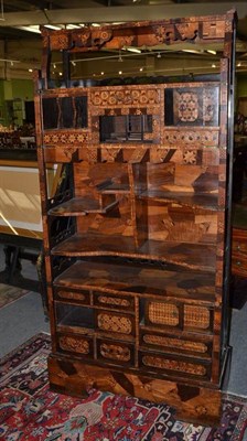 Lot 1356 - A Japanese or Korean Softwood and Parquetry Decorated Free-Standing Cabinet, early 20th...